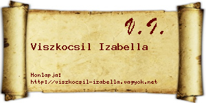 Viszkocsil Izabella névjegykártya